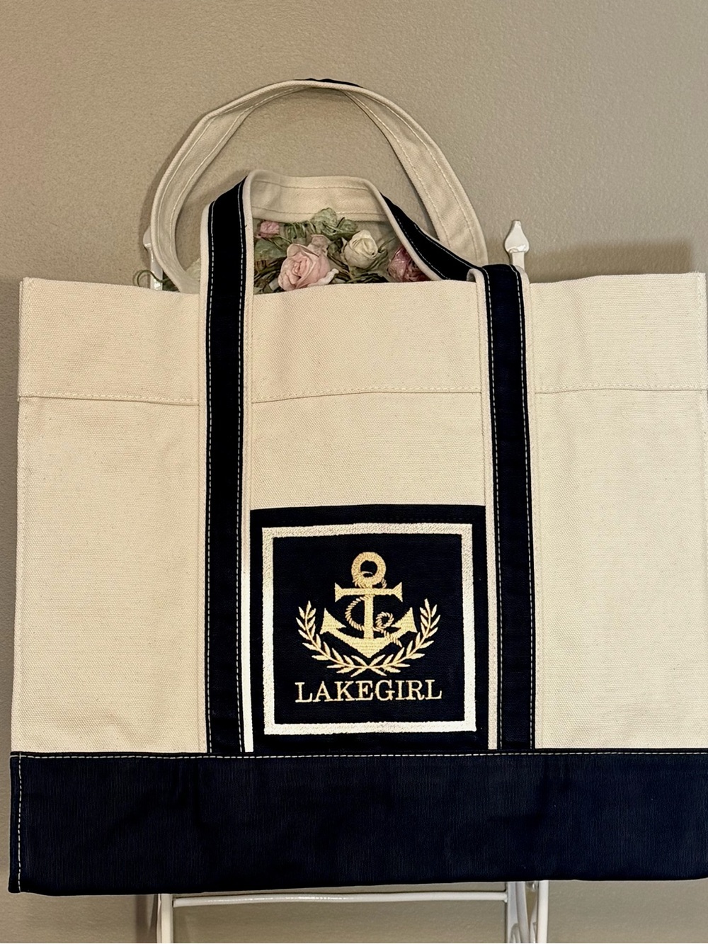 New Lakegirl Large Canvas Tote Bag